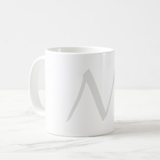 Monogram Modern Simple Minimalist Plain コーヒーマグカップ (正面左)