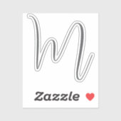 Monogram Modern Simple Minimalist Plain シール (シート)