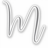 Monogram Modern Simple Minimalist Plain シール (正面)