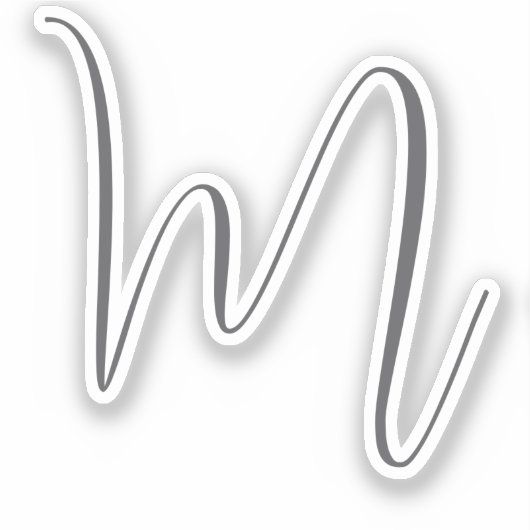 Monogram Modern Simple Minimalist Plain シール (正面)