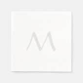 Monogram Modern Simple Minimalist Plain スタンダードカクテルナプキン (正面)