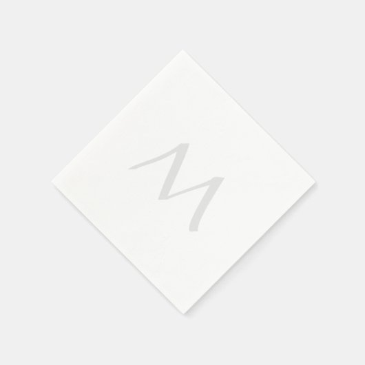 Monogram Modern Simple Minimalist Plain スタンダードカクテルナプキン (角)