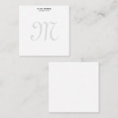 Monogram Modern Simple Minimalist Plain ノートカード (正面/裏面)