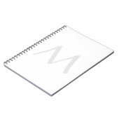 Monogram Modern Simple Minimalist Plain ノートブック (左側)
