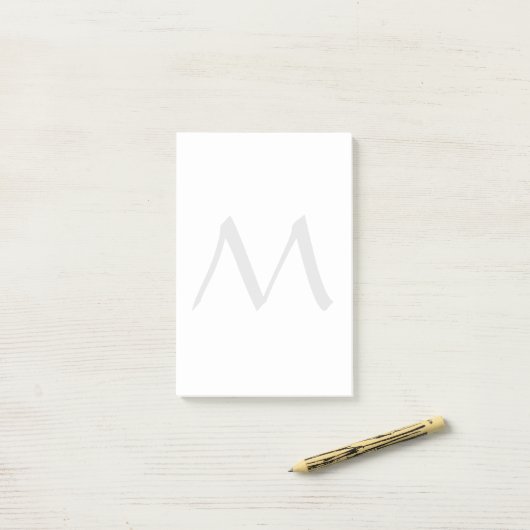 Monogram Modern Simple Minimalist Plain ポストイット (デスク上)