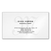 Monogram Modern Simple Minimalist Plain マグネット名刺 (正面)