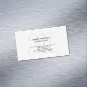 Monogram Modern Simple Minimalist Plain マグネット名刺 (インサイチュ)