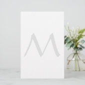 Monogram Modern Simple Minimalist Plain 便箋 (スタンド正面)