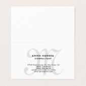 Monogram Modern Simple Minimalist Plain 名刺 (外部フラット)