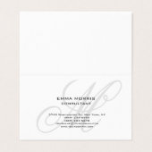 Monogram Modern Simple Minimalist Plain 名刺 (外部フラット)