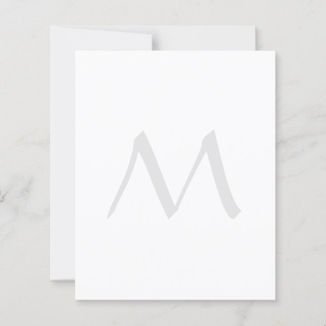 Monogram Modern Simple Minimalist Plain Paper  (正面)