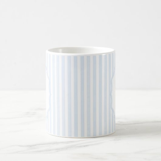 Monogram Mug Letter J, Blue Striped コーヒーマグカップ (中央)