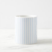 Monogram Mug Letter T, Blue Striped コーヒーマグカップ (中央)