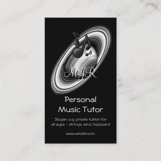 Monogram, Music Tutor, Gas Giant Saturnのリングや輪 名刺 (正面)