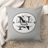 Monogram N、フルネームと色選択 クッション (ブランケット)