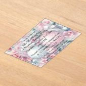 Monogram name Christmas tree ornaments watercolor  アクリル招待状 (レイダウン)