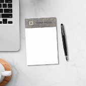 Monogram Name Genuine Cowhide Leather Look ポストイット