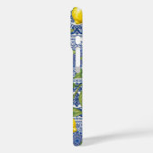 Monogram Name Lemon Blue French Country Tile  Case-Mate iPhoneケース (裏面 / 左)
