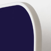 Monogram Name Modern Stylish Navy Blue White ピックルボールラケット (左詳細)