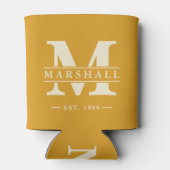 Monogram & Name Overlay Burnt Buttercup 缶クーラー (裏面)