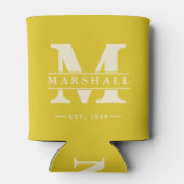 Monogram & Name Overlay  Dark Lemon 缶クーラー (裏面)
