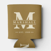 Monogram & Name Overlay Warm Desert 缶クーラー (裏面)