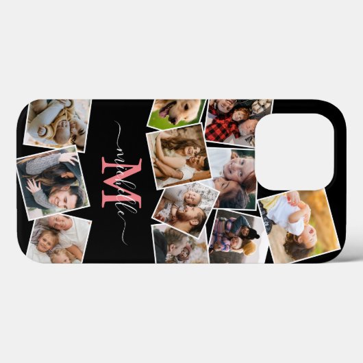 Monogram Name Photo Collage Case-Mate iPhoneケース iPhone 13 Proケース (裏面 (横))