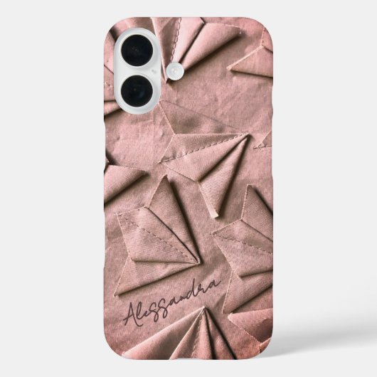 Monogram Name Rose Gold 3D Effect Toile Look Cool  Case-Mate iPhoneケース (裏面)
