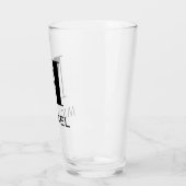 Monogram Name Simple Personalised Beer Glass タンブラーグラス (左)
