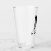 Monogram Name Simple Personalised Beer Glass タンブラーグラス (右)