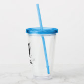 Monogram Name Simple Personalised tumbler アクリルタンブラー (左)