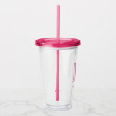 Monogram Name Simple Personalised tumbler アクリルタンブラー (右)