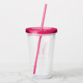 Monogram Name Simple Personalised tumbler アクリルタンブラー (裏面)