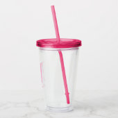 Monogram Name Simple Personalised tumbler アクリルタンブラー (左)
