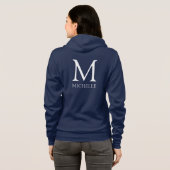 Monogram Name Womens Front Back Print Double Sided パーカ (裏面フル)
