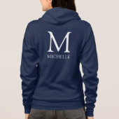 Monogram Name Womens Front Back Print Double Sided パーカ (裏面)