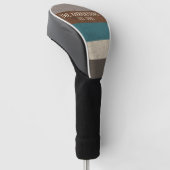 Monogram NameVintage Retro stripe ゴルフヘッドカバー (アングル)