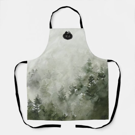 Monogram Nature Stamp | Custom Name エプロン (正面)