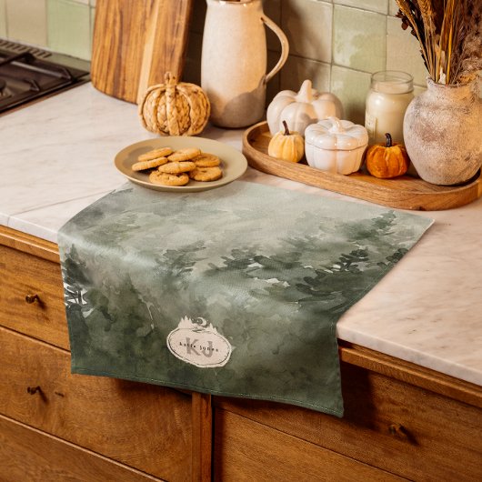 Monogram Nature Stamp | Custom Name キッチンタオル