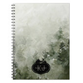 Monogram Nature Stamp | Custom Name ノートブック (正面)