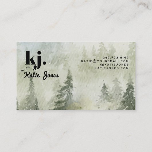 Monogram Nature Stamp | Custom Name 名刺 (裏面)