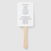 Monogram Nautical Navy Blue Anchor Wedding    ハンドファン (裏面)