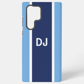 Monogram Navy Stripe MagSafe Tough Samsung Galaxyケース (裏面)