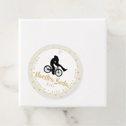 Monogram Nuestra Bodaのスペインのギフト結婚の好意 フェイバータグ (インサイチュ)