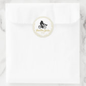 Monogram Nuestra Bodaのスペインのギフト結婚の好意 ラウンドシール (バッグ)