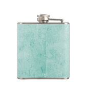 Monogram on Mint Greenヴィンテージスタイルテクスチャ フラスク (裏面)