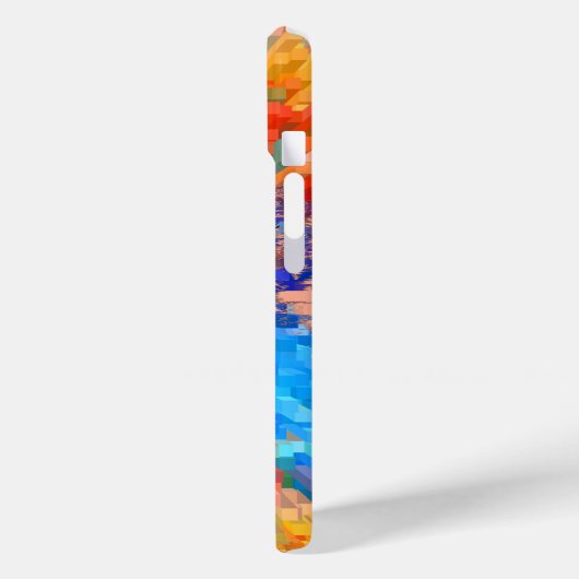 Monogram on Rainbow Abstract Background Case-Mate iPhoneケース (裏面 / 左)