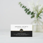 Monogram On White Black Layers 名刺 (スタンド正面)