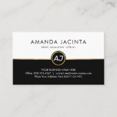 Monogram On White Black Layers 名刺 (正面)
