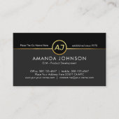 Monogram One Gold Line Black Grey Layer GM 名刺 (正面)